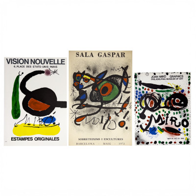 Image for Lot Joan Miró - Three Exhibition Posters