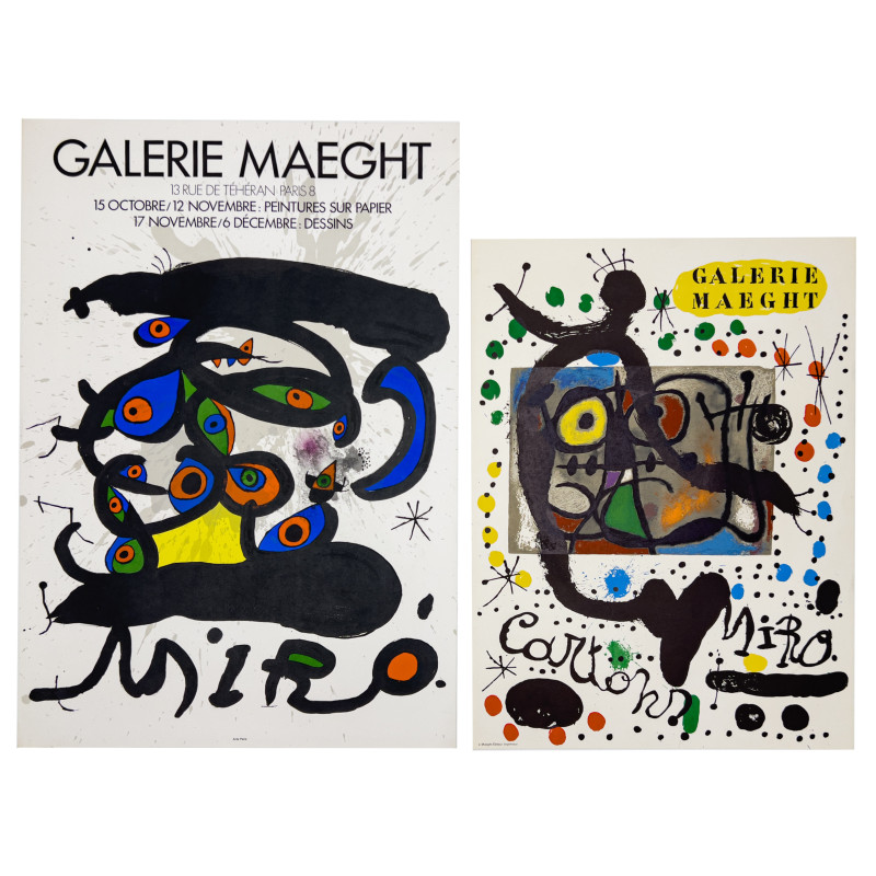 Joan Miró - Two Galerie Maeght Exhibition Posters