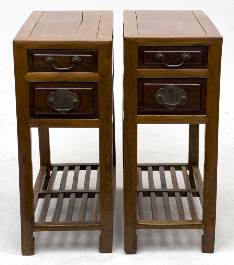 Chinese Hardwood Double Pedestal Desk