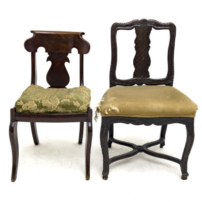 Image for Lot Nineteenth Century Side Chairs, Group of 2
