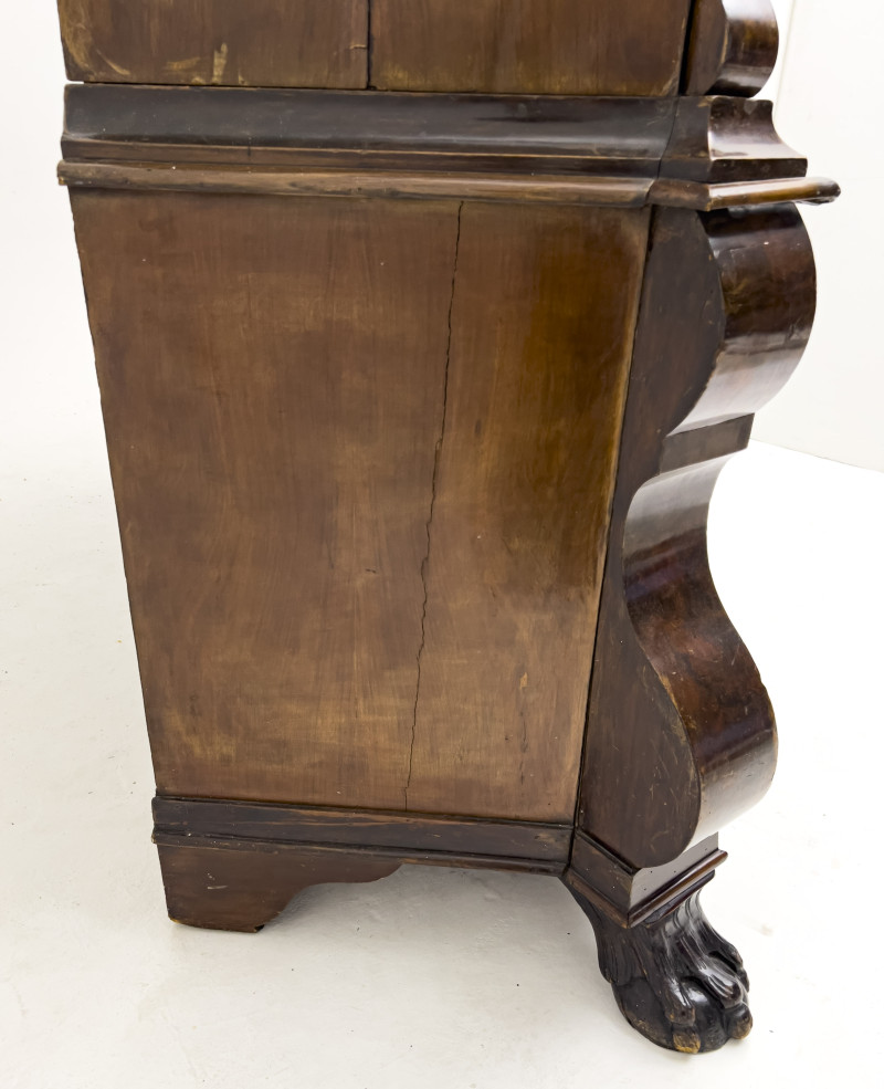 Carved Dutch Bombé Cupboard