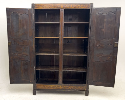 Continental Bone Inlaid Tall Cabinet