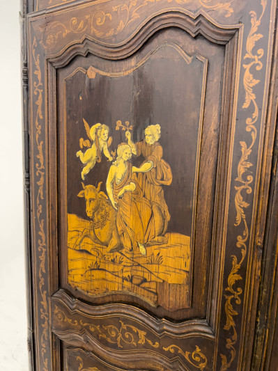 Continental Bone Inlaid Tall Cabinet