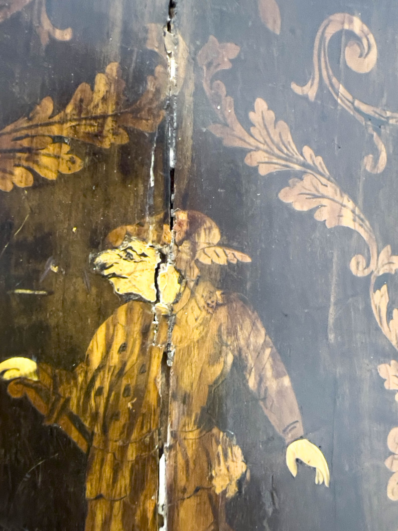 Continental Bone Inlaid Tall Cabinet