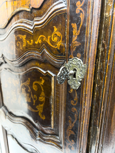 Continental Bone Inlaid Tall Cabinet