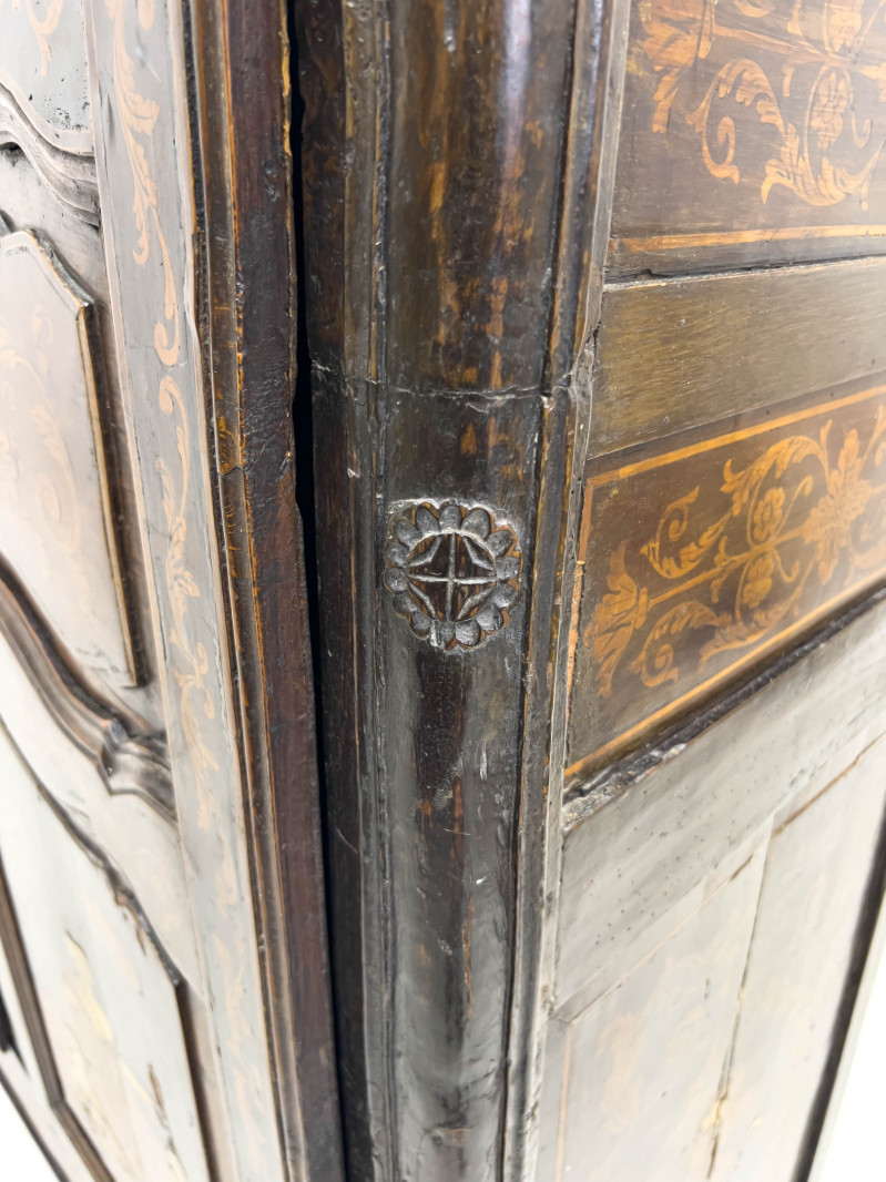 Continental Bone Inlaid Tall Cabinet