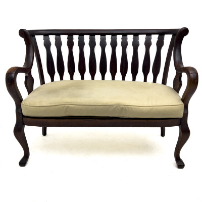 Image for Lot Slatted Bench