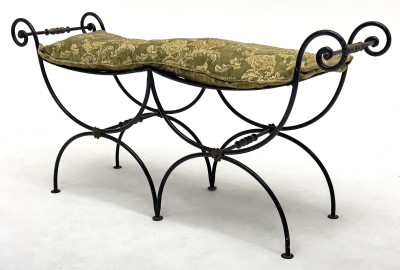 French Wrought Iron Window Bench