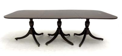 George III Style Mahogany Pedestal Dining Table