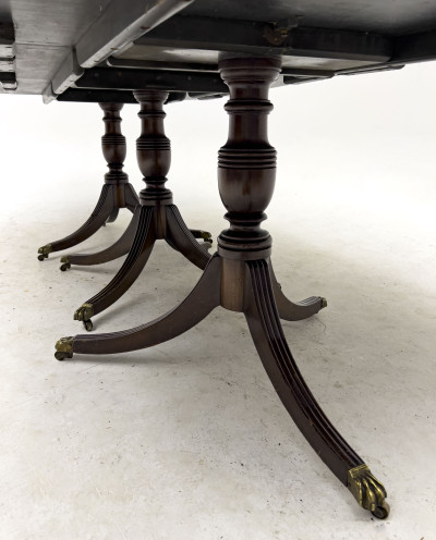 George III Style Mahogany Pedestal Dining Table
