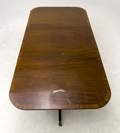 George III Style Mahogany Pedestal Dining Table