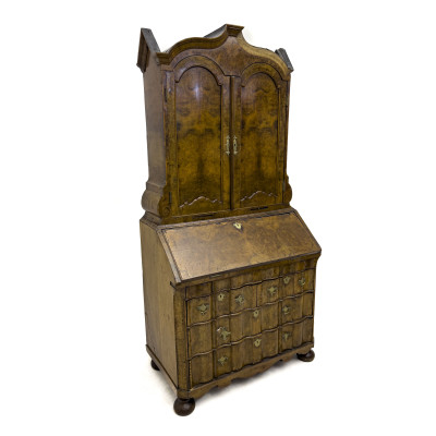 Image for Lot Dutch Baroque Walnut Bureau Cabinet