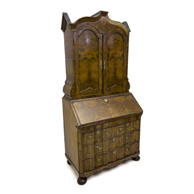 Dutch Baroque Walnut Bureau Cabinet