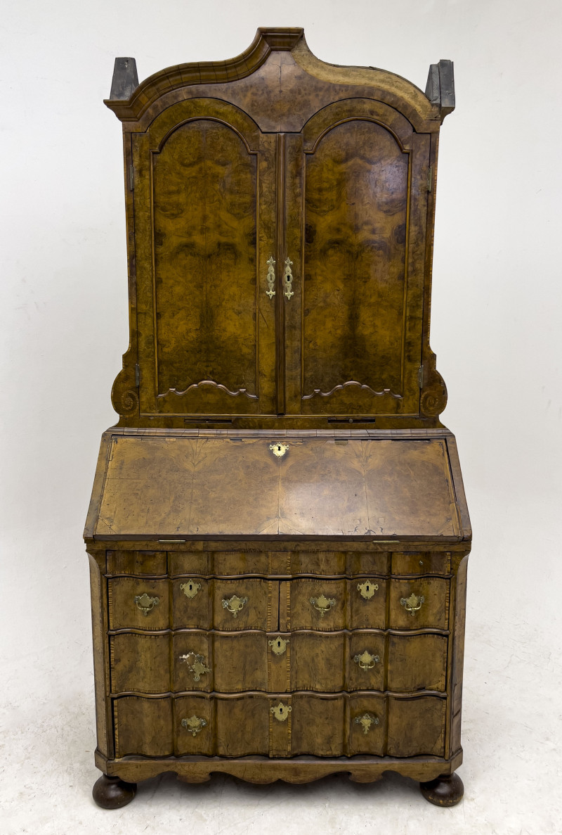 Dutch Baroque Walnut Bureau Cabinet
