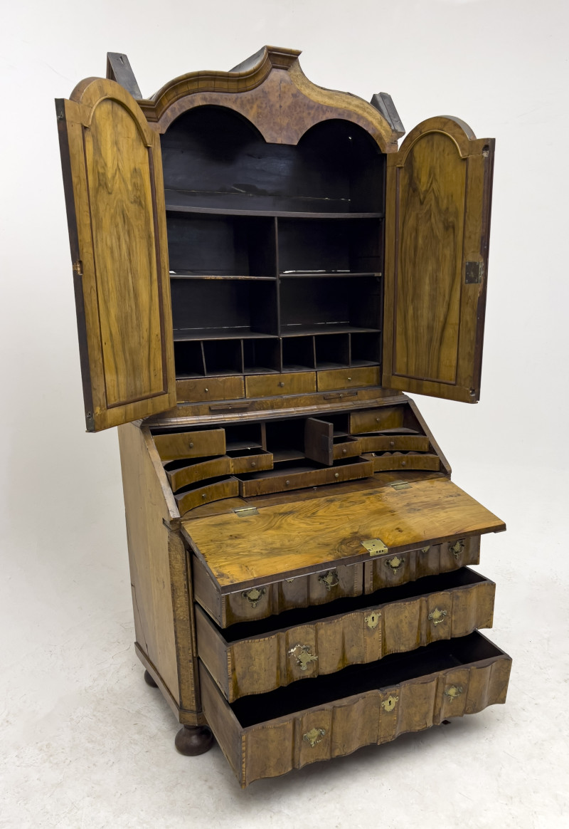 Dutch Baroque Walnut Bureau Cabinet