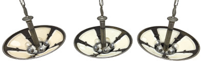 Art Deco Pendant lamps, Group of 3