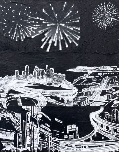 Image for Lot Janet Cooling - Untitled (Cityscape)