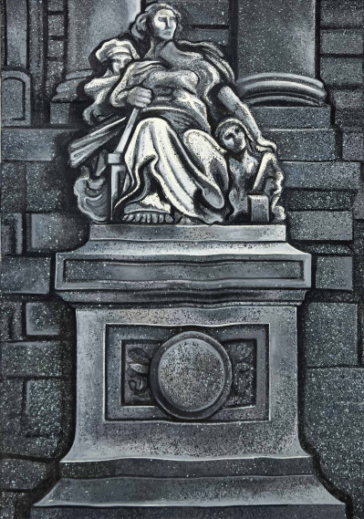 Lowell Nesbitt - N.Y. Customs House (French Sculpture)