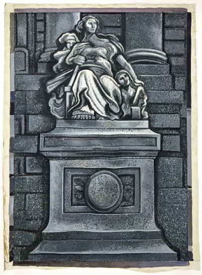 Lowell Nesbitt - N.Y. Customs House (French Sculpture)