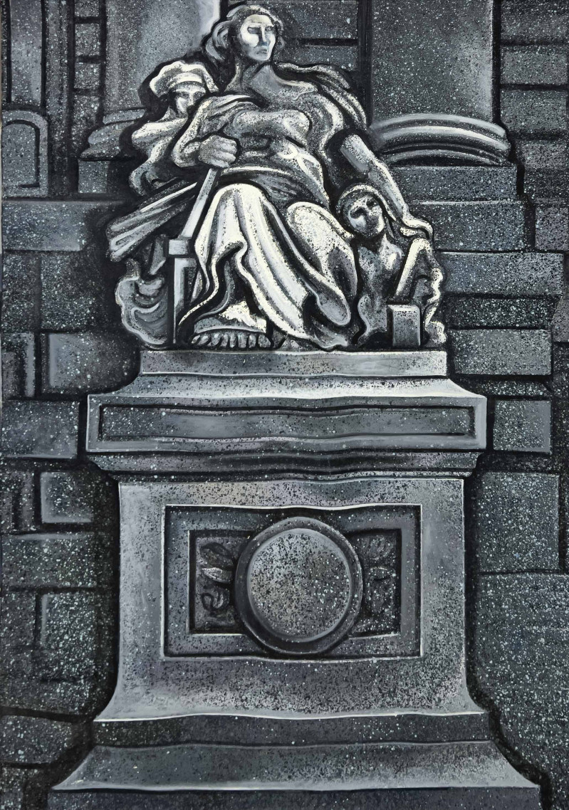 Lowell Nesbitt - N.Y. Customs House (French Sculpture)