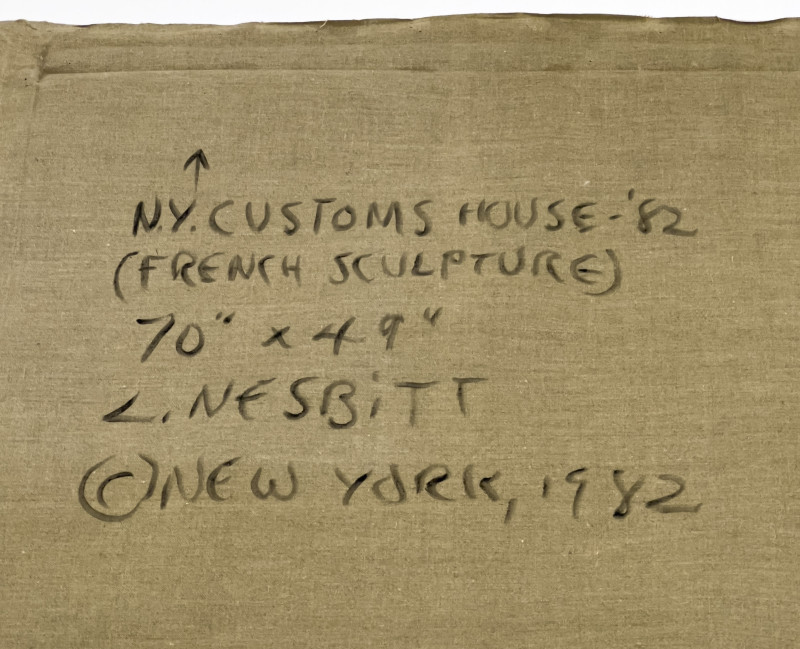 Lowell Nesbitt - N.Y. Customs House (French Sculpture)