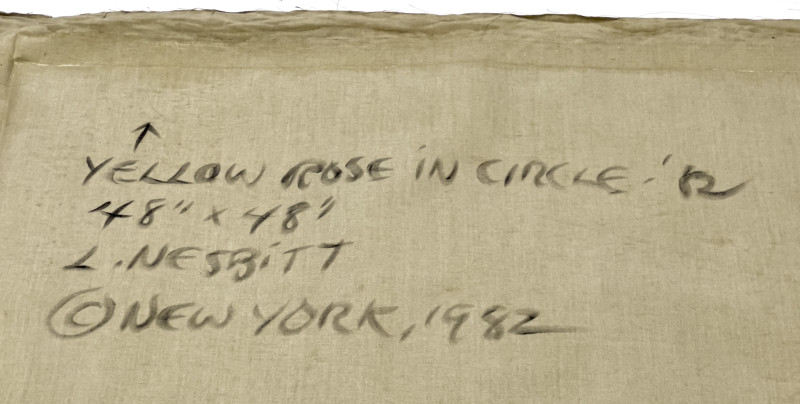 Lowell Nesbitt - Yellow Rose in Circle