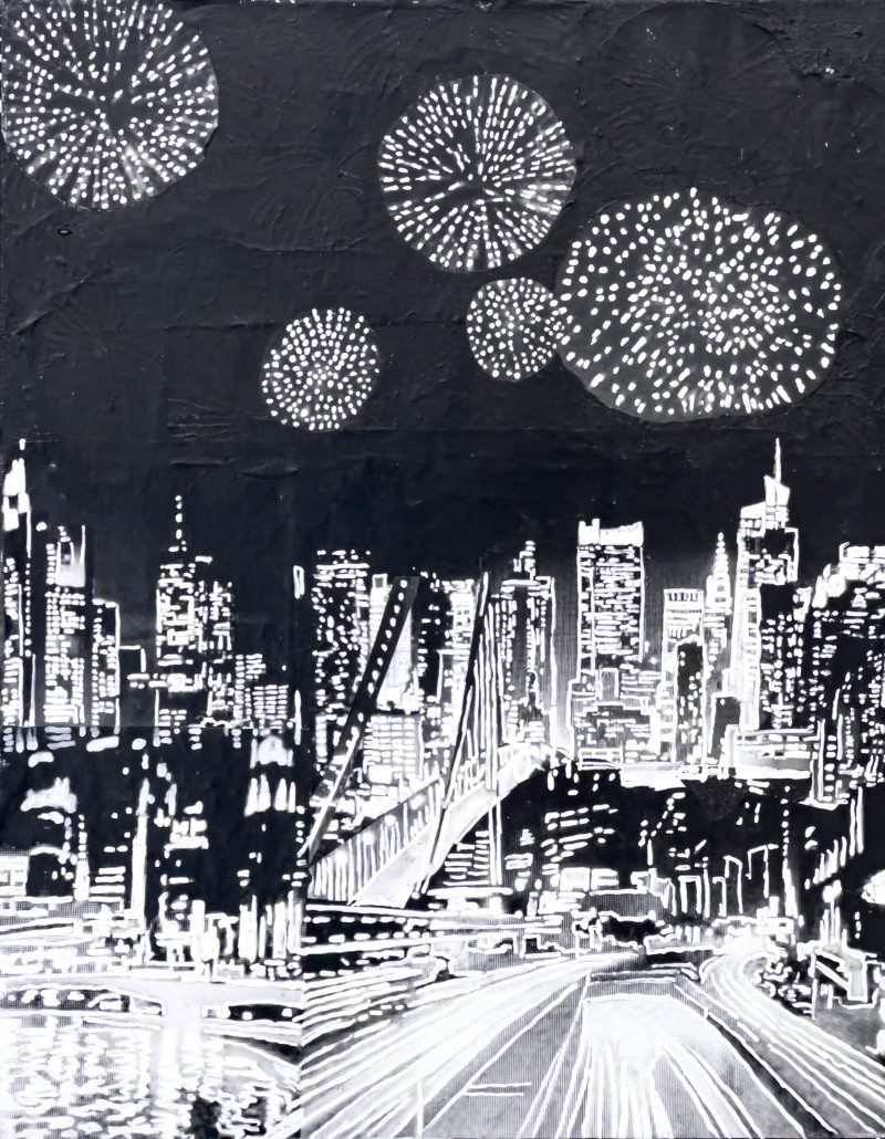 Janet Cooling - B&amp;W Painting No.3