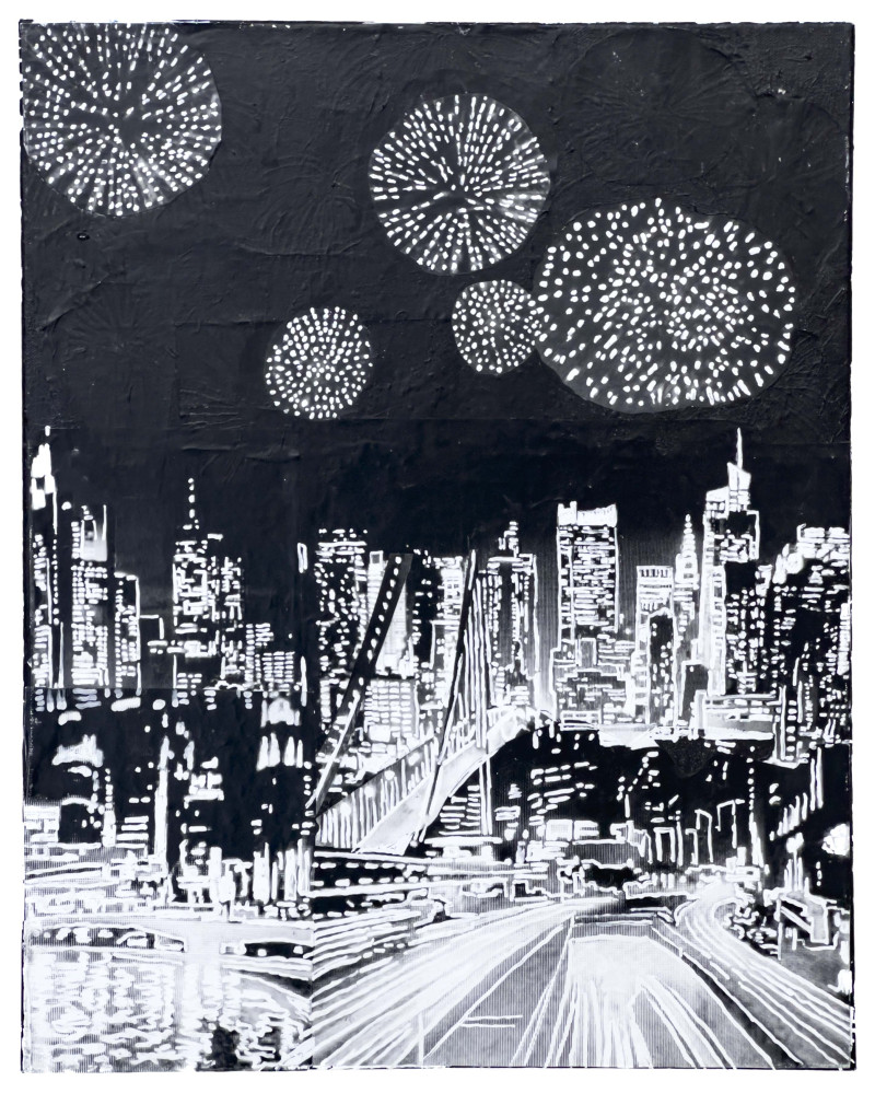 Janet Cooling - B&amp;W Painting No.3