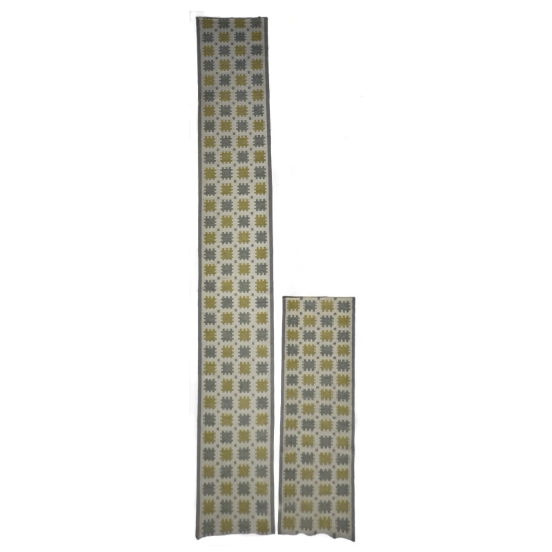 Two Geometric Runners, Style of Doris Leslie Blau