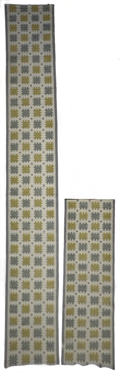 Two Geometric Runners, Style of Doris Leslie Blau