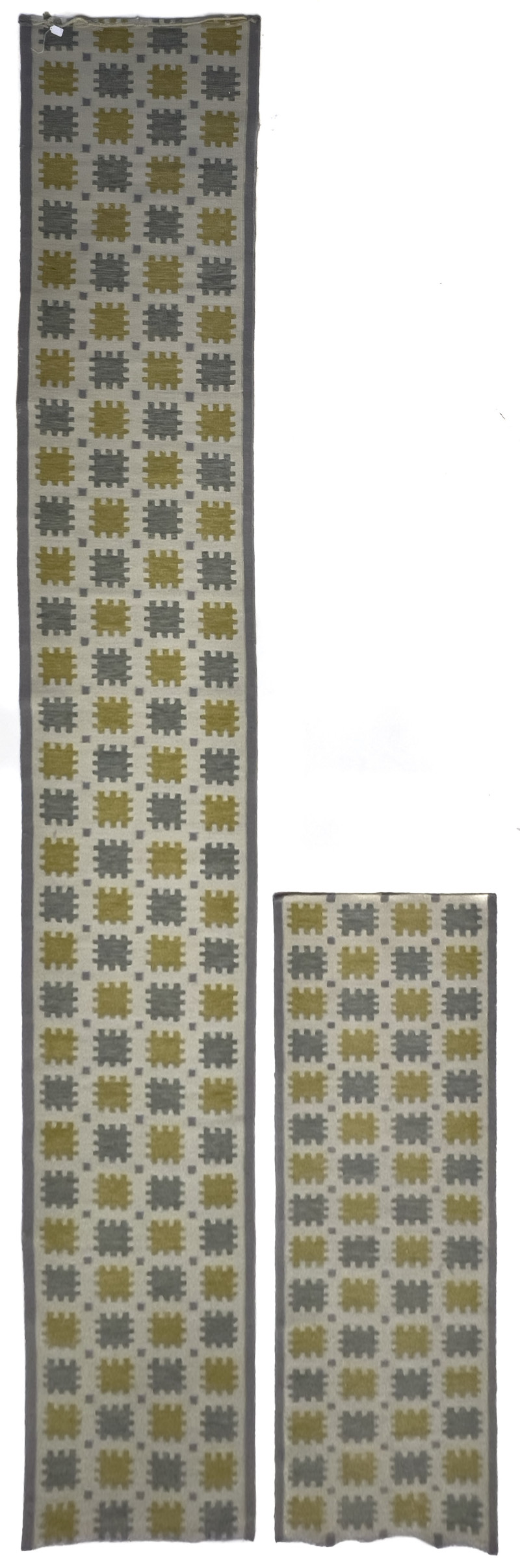 Two Geometric Runners, Style of Doris Leslie Blau