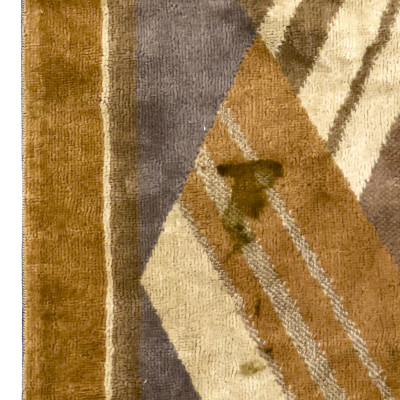 Art Deco Geometric Fabric Wall Hangings, Group of 2