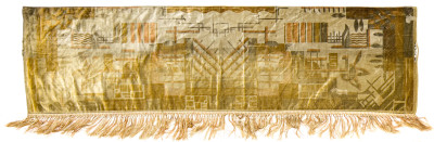 Art Deco Geometric Fabric Wall Hangings, Group of 5