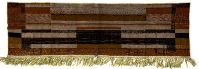 Art Deco Geometric Fabric Wall Hangings, Group of 5