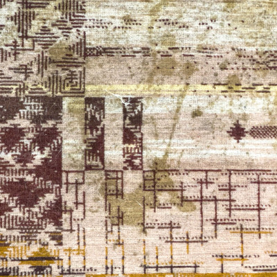 Art Deco Geometric Fabric Wall Hangings, Group of 5