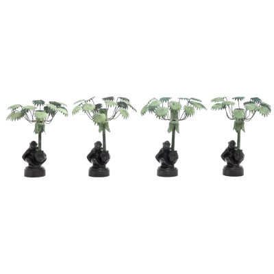 Image for Lot Patinated Bronze Candlesticks, Group of 4