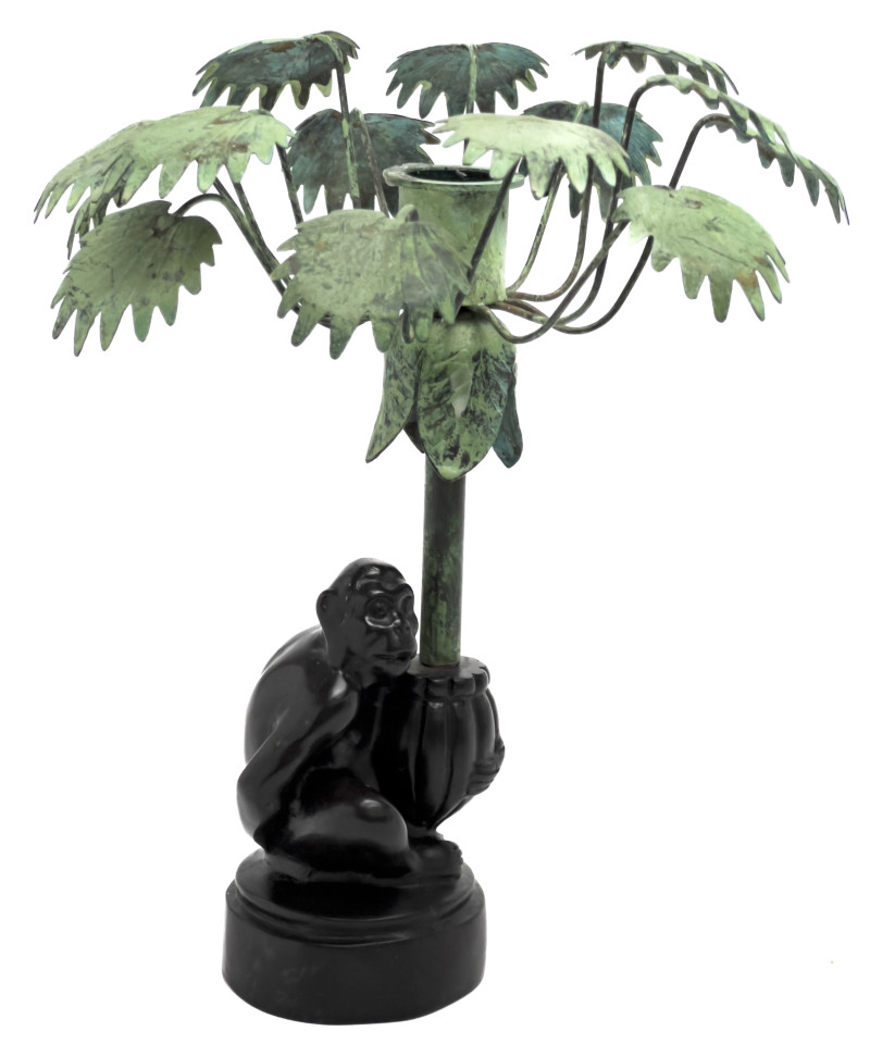 Patinated Bronze Candlesticks, Group of 4