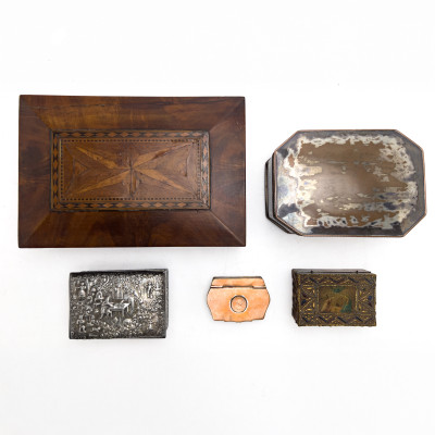 Antique Boxes, Group of 5