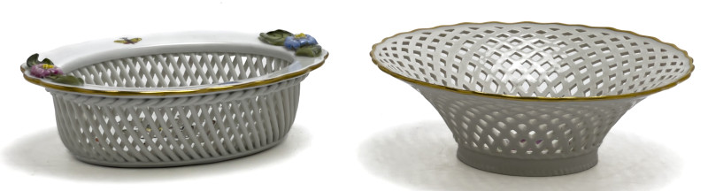 Herend and KPM - Plate and Reticulated Dishes