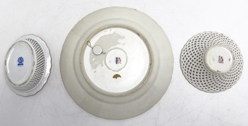 Herend and KPM - Plate and Reticulated Dishes