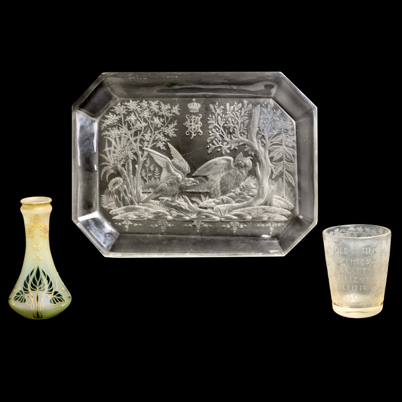 Antique Glass including Lobmeyr, Group of 3