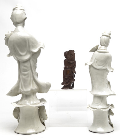 Chinese Guanyins and Buddha, Group of 3