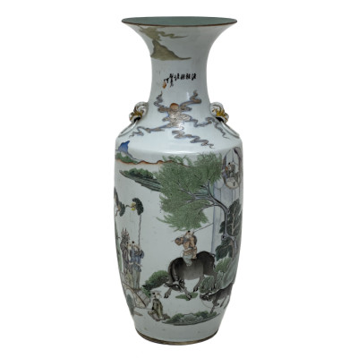 Image for Lot Chinese Famille Verte Porcelain Vase