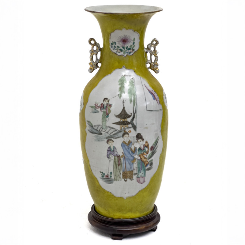 Chinese Famille Jaune Vase