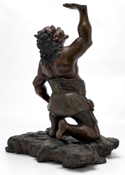 Japanese Bronze Figure of Oni (missing lotus)