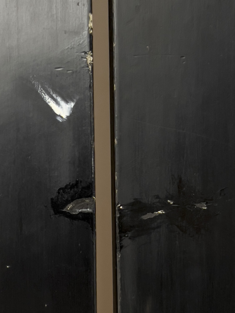 Chinese Coromandel and Lacquer Four Panel Room Divider