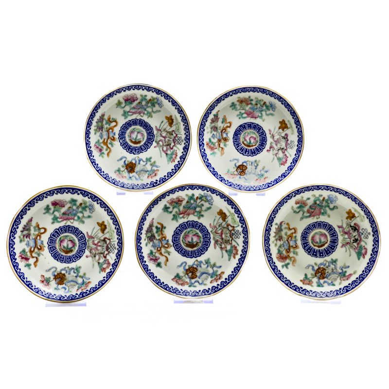 Chinese Famille Rose Plates, Group of 5