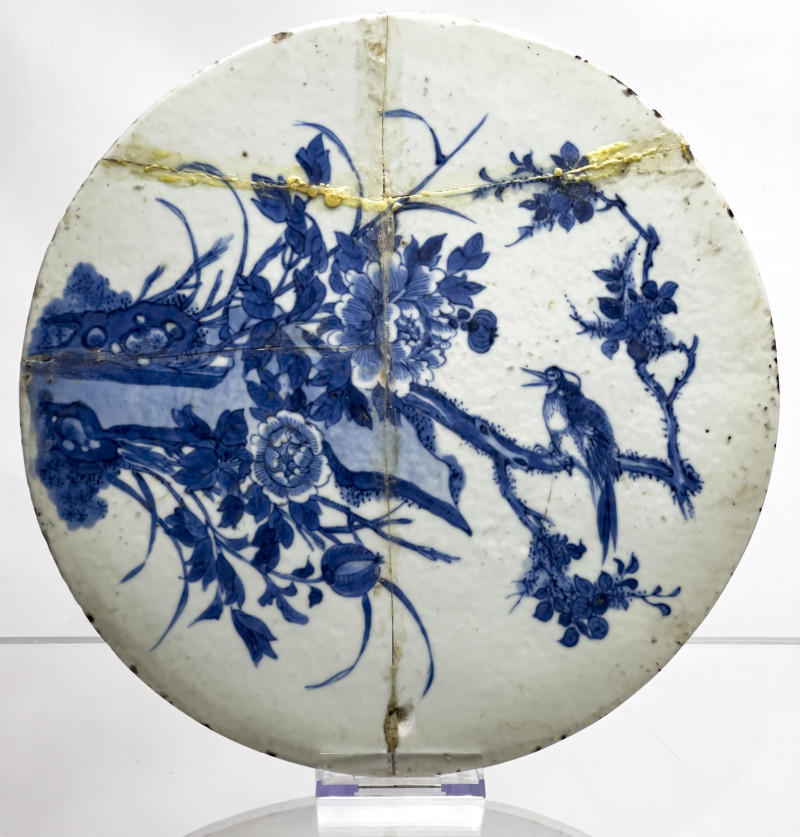 Chinese Blue and White Porcelain Tile Plaques, Group of 8