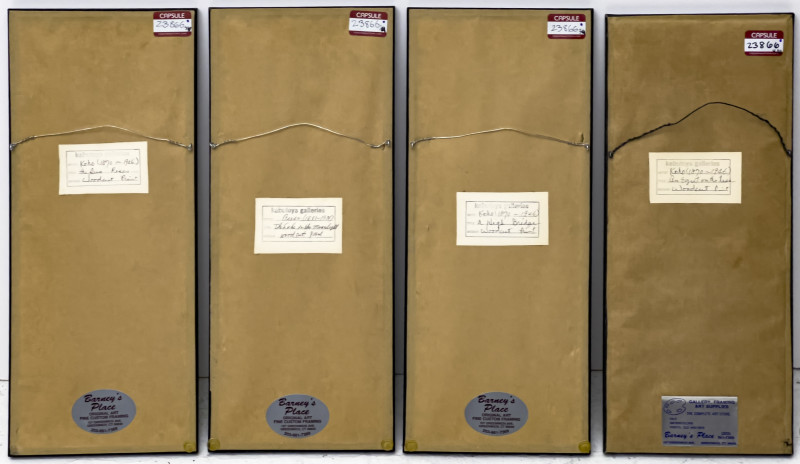 Kōhō Shōda and Yoshimoto Gesso - Woodcuts, Group of 4