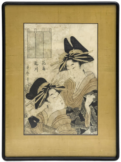 Kitagawa Utamaro - Takigawa and Hanaogi of the Ogiya House